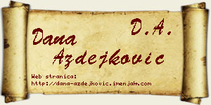 Dana Azdejković vizit kartica